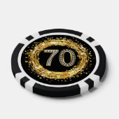 Diamantnummer 70 Glitter Bling Confetti | Goud Pokerchips (Enkel)