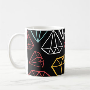 diamantontwerp, naadloos patroon koffiemok