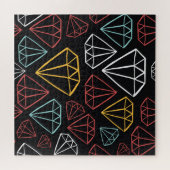  diamantontwerp, naadloos patroon legpuzzel (Horizontaal)