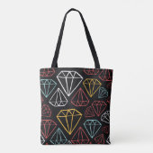 diamantontwerp, naadloos patroon tote bag (Achterkant)