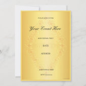 Diamantontwerp zwart en rood in goud uitnodiging (Achterkant)