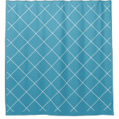 Diamantpatroon Aqua Douchegordijn (Voorkant)
