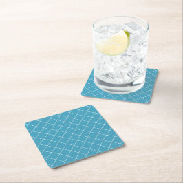 Diamantpatroon Aqua Kartonnen Onderzetters
