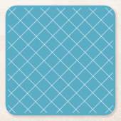 Diamantpatroon Aqua Kartonnen Onderzetters (Voorkant)