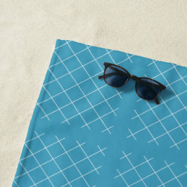 Diamantpatroon Aqua Strandlaken