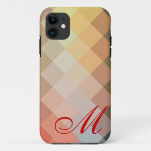 diamantpatroon en monogram 12 Case-Mate iPhone case