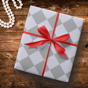 Diamantpatroon in grijs en lavendel cadeaupapier