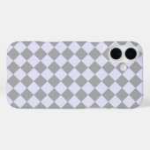 Diamantpatroon in grijs en lavendel Case-Mate iPhone case (Achterkant (horizontaal))