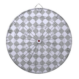 Diamantpatroon in grijs en lavendel dartbord