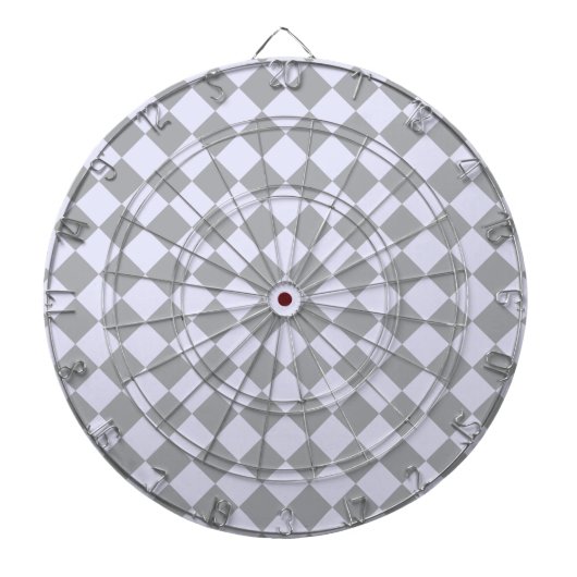 Diamantpatroon in grijs en lavendel dartbord (Voorkant)