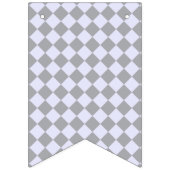 Diamantpatroon in grijs en lavendel vlaggetjes (Tweede vlag)