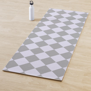 Diamantpatroon in grijs en lavendel yogamat
