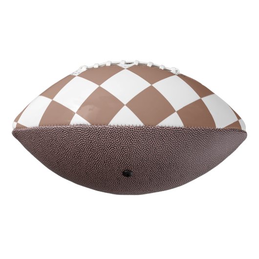 Diamantpatroon in wit en Mocha Mousse American Football (Gedraaid 270)