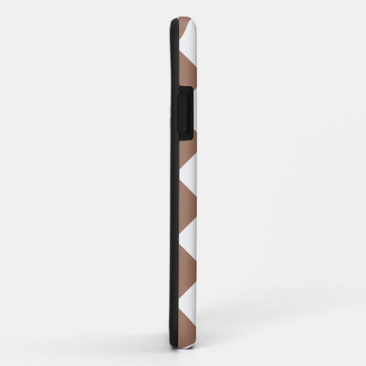 Diamantpatroon in wit en Mocha Mousse Case-Mate iPhone Case (Achterkant/rechts)