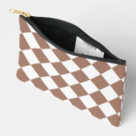 Diamantpatroon in wit en Mocha Mousse Etui