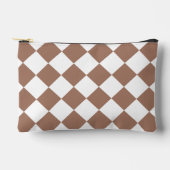 Diamantpatroon in wit en Mocha Mousse Etui (Voorkant)