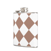 Diamantpatroon in wit en Mocha Mousse Heupfles (Links)