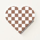 Diamantpatroon in wit en Mocha Mousse Notitieboek (Achterkant)