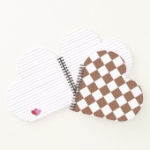 Diamantpatroon in wit en Mocha Mousse Notitieboek (Binnen)