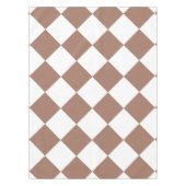 Diamantpatroon in wit en Mocha Mousse Tafelkleed (Voorkant)