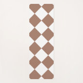 Diamantpatroon in wit en Mocha Mousse Yogamat (Voorkant)