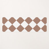 Diamantpatroon in wit en Mocha Mousse Yogamat (Voorkant (horizontaal))