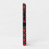 Diamantpatroon in zwart en rood Case-Mate iPhone case (Achterkant/links)