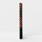 Diamantpatroon in zwart en rood Case-Mate iPhone case (Achterkant/links)