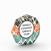 Diamantpatroon Inhaleer moed Uitademen Angst Fotoblokken (Links)