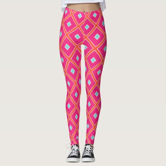 Diamantpatroon Leggings (Voorkant)