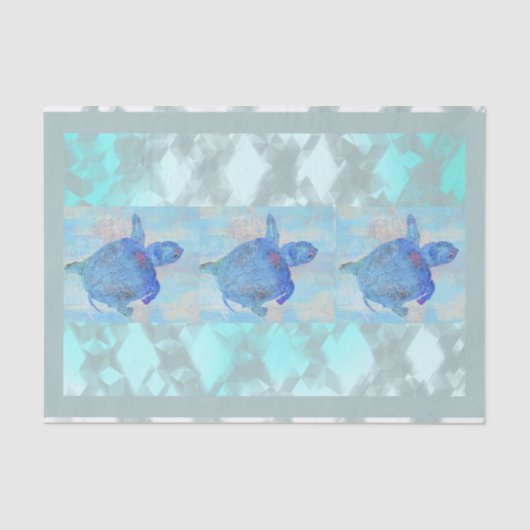 Diamantpatroon met schildpadden tissuepapier (Voorkant)