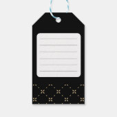 Diamantpatroon op zwart cadeau Label Cadeaulabel (Achterkant)