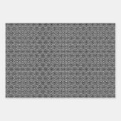 Diamantpatroon, rood, zwart/wit en kobaltblauw inpakpapier vel (Voorkant 2)