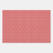 Diamantpatroon, rood, zwart/wit en kobaltblauw inpakpapier vel (Voorkant)