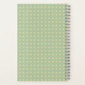 Diamantpatroon Teal Notitieboek (Achterkant)
