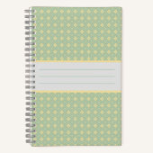 Diamantpatroon Teal Notitieboek (Voorkant)