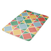  diamantpatroon van 1950: geel groen en rood badmat (Gekanteld)