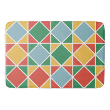 diamantpatroon van 1950: geel groen en rood