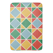  diamantpatroon van 1950: geel groen en rood badmat (Voorkant Verticaal)