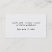 diamantpatroon | Wit Visitekaartje (Achterkant)