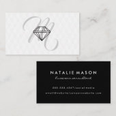Diamantpictogram / Monogram / Fluwelen diamantpatr Visitekaartje (Voorkant / Achterkant)
