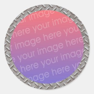 diamantplaat fotolijst ronde sticker