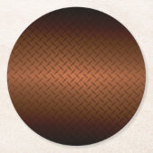 Diamantplaat look patroon vervaagd van zwart naar  ronde kartonnen onderzetter (Voorkant)