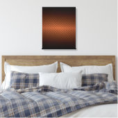 Diamantplaat Patroon Zwart naar Koper Verloop Canvas Afdruk (Insitu (Slaapkamer))