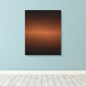 Diamantplaat Patroon Zwart naar Koper Verloop Canvas Afdruk (Insitu (Houten vloer))