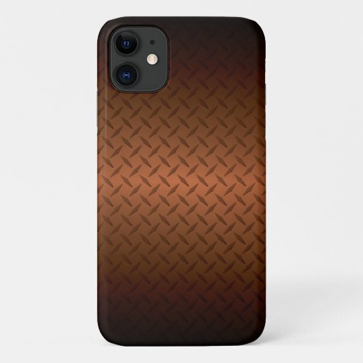 Diamantplaat Patroon Zwart naar Koper Verloop Case-Mate iPhone Case (Achterkant)