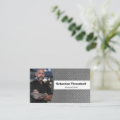 Diamantplaat Professionele foto & QR-code Visitekaartje (Staand voorkant)
