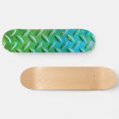 Diamantplaatstaal Groen en Blauw Skateboard (Horizontaal)