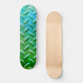 Diamantplaatstaal Groen en Blauw Skateboard (Voorkant)