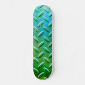 Diamantplaatstaal Groen en Blauw Skateboard (Voorkant)